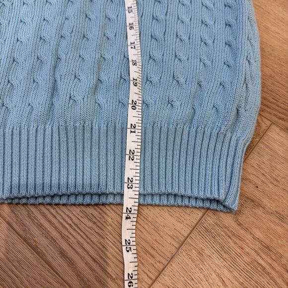 Ralph Lauren Cable Knit Sweater Vest Blue Size Large - Picture 8 of 11